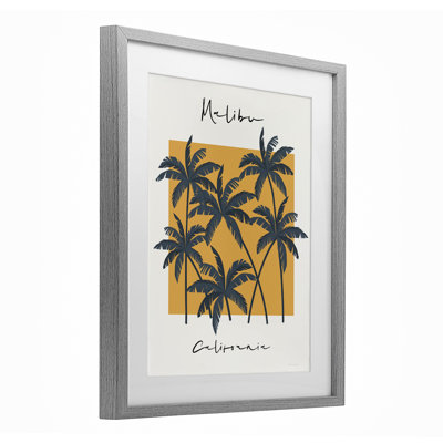 Reproduction sous verre Malibu Retro Vibe, design par Omar Escalante