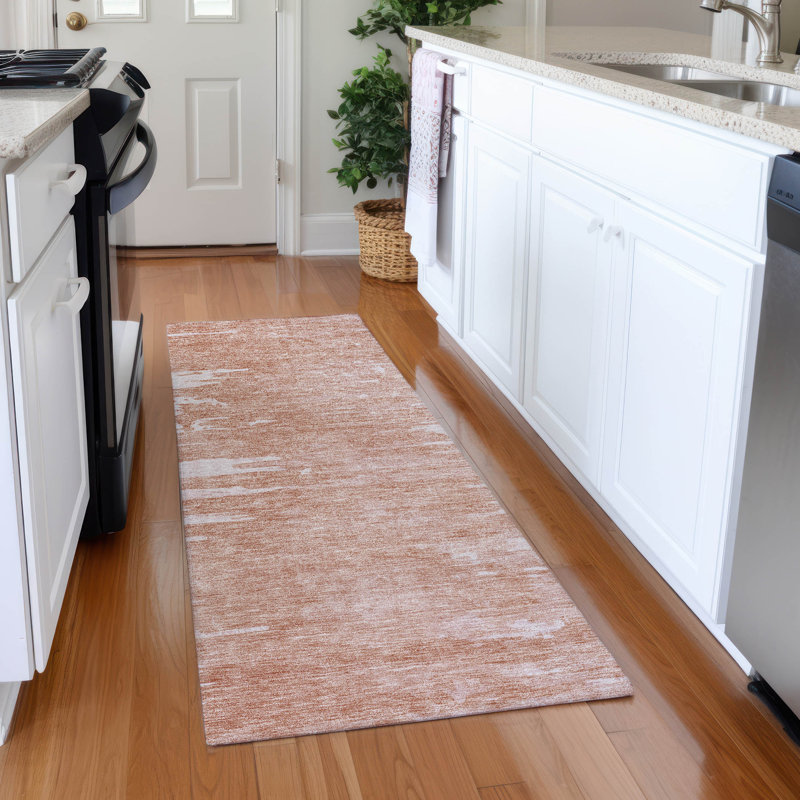  Rectangle Emblyn Indoor/Outdoor Area Rug with Non-Slip Backing, Runner 2'3" x 7'6"