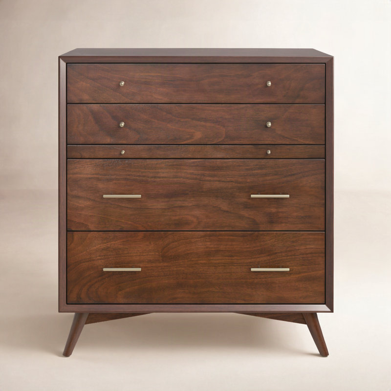 38 " W 4 - Drawer Dresser, Walnut