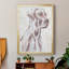 «Sitting Dog IV», toile encadrée de qualité supérieure - prête à être accrochée-754022448-754022449
