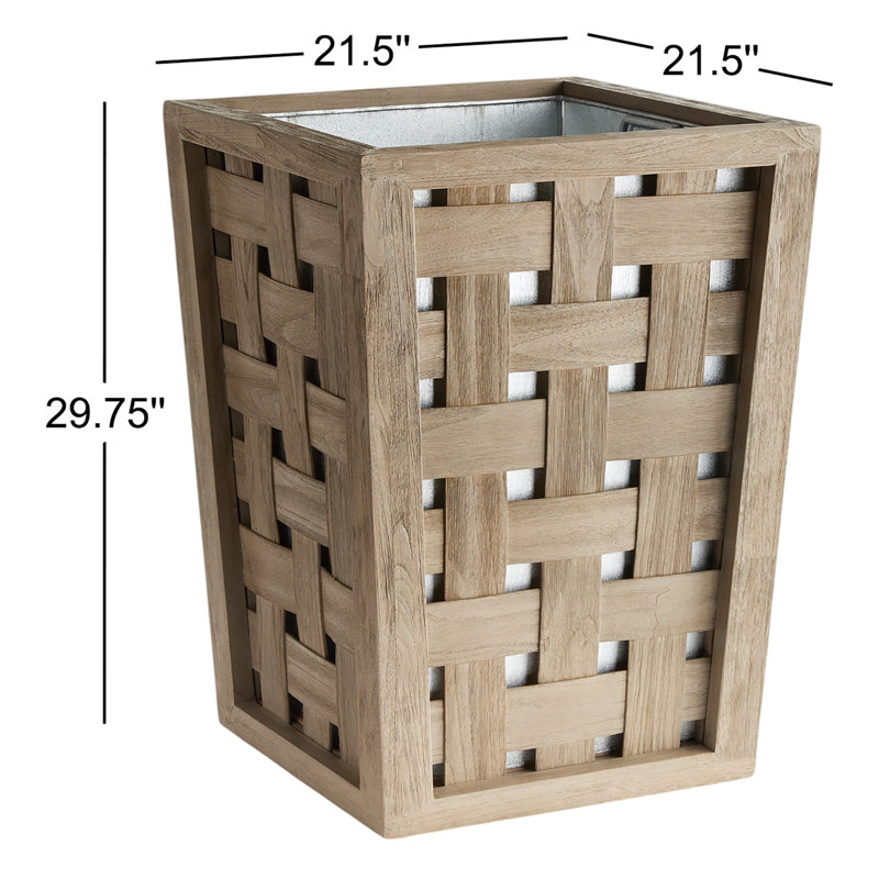 Bridgeport Handmade Wood Planter, 29.75" H x 21.50" W x 21.50" D