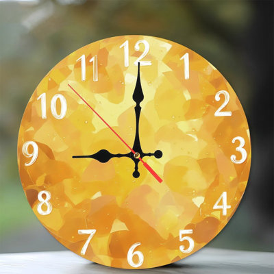 Cadran de l'horloge jaune orange