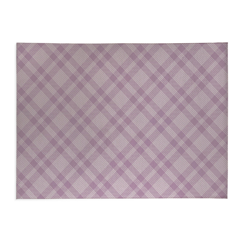 Tapis de cuisine Lily Tartan, Rectangle 4pi x 6 pi, Rose