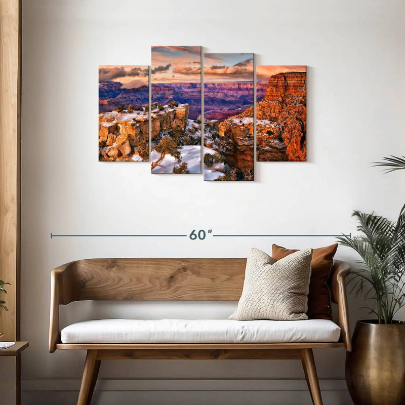 Alvord Snowy Grand Canyon V, H 27 po x l 43 po