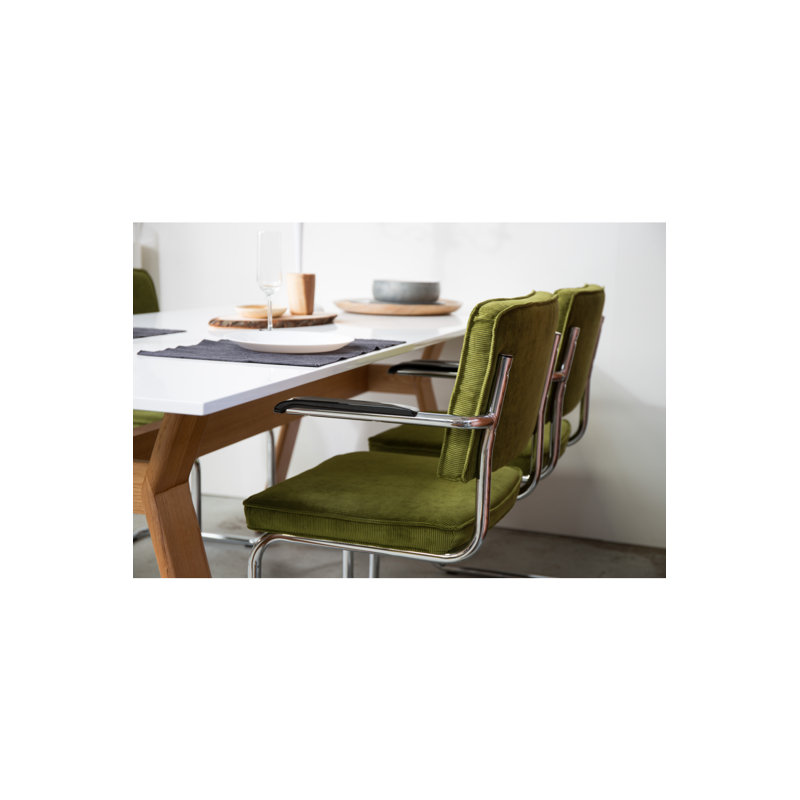 Ridge Upholstered Dining Chair, Orange