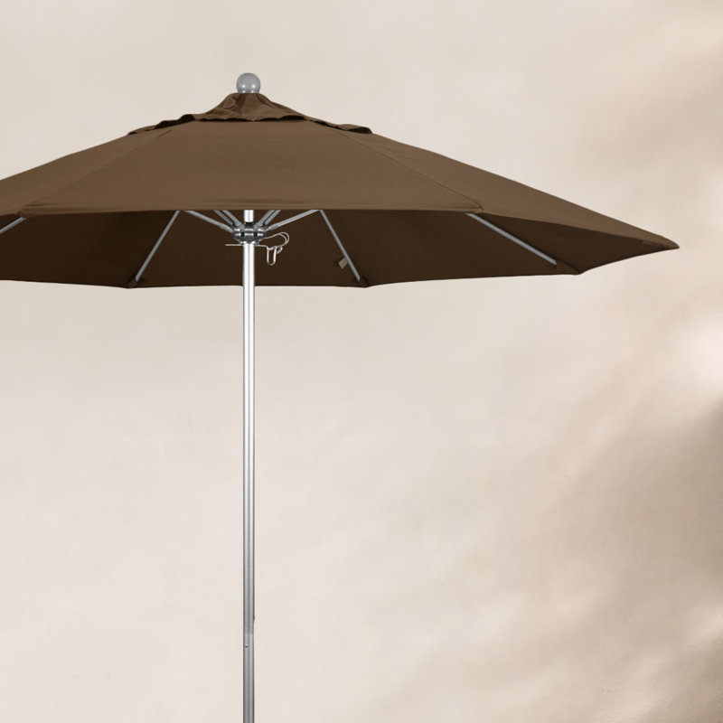 Maria 108'' Market Sunbrella® Umbrella, Silver, Cocoa