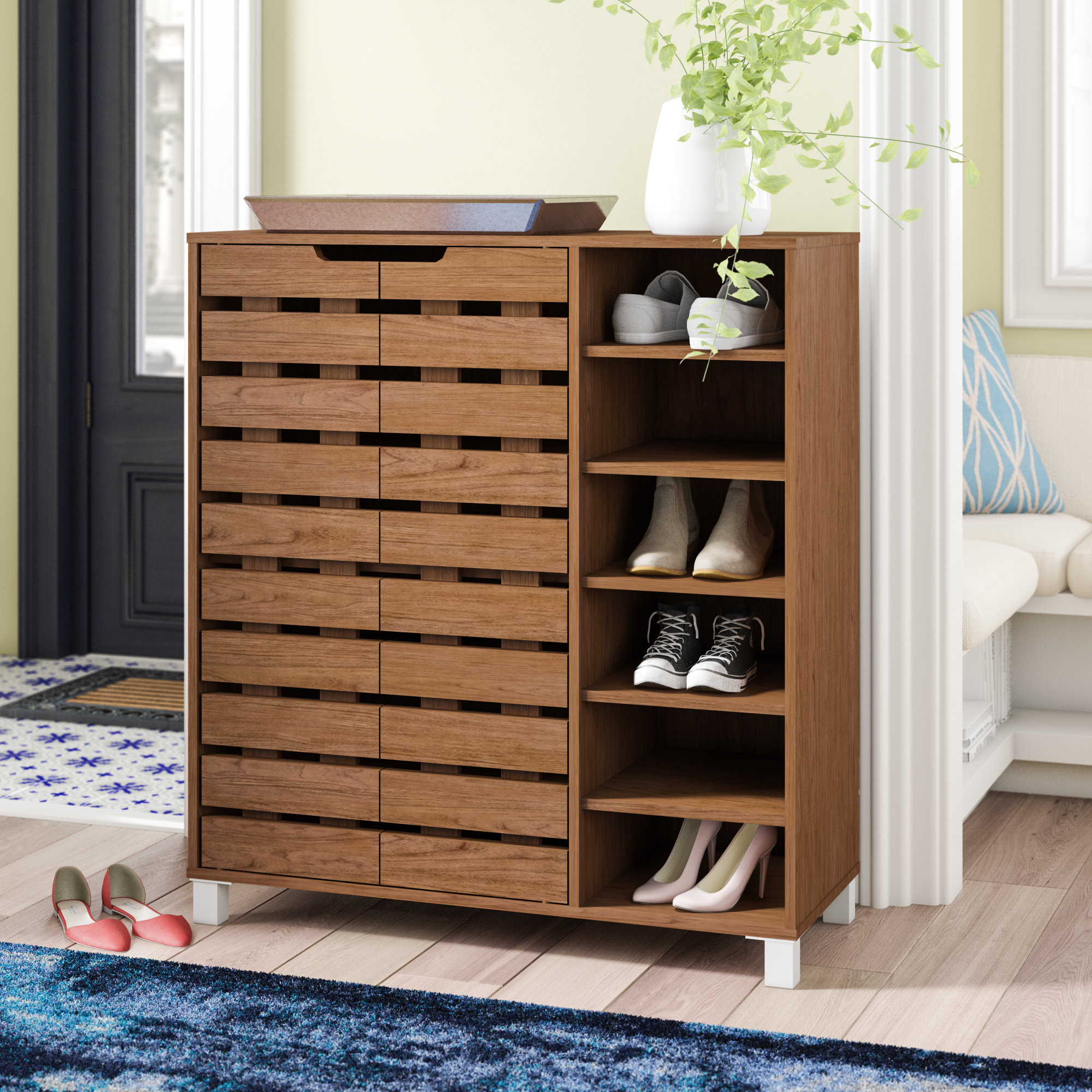 18 Pair Shoe Storage Cabinet