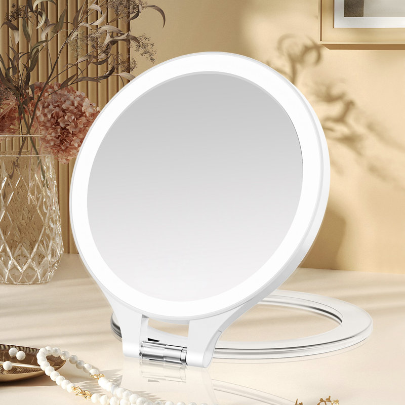 Miroir de maquillage de voyage Nadeem, 8.6" H x 7.6" W