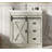 Farmhouse Bathroom Vanity with Sink, Bathroom Vanity Cabinet with 3 Drawers & Sliding Barn Door, Small Bath Storage Vanity Sink Set with Metal Handles-111833055