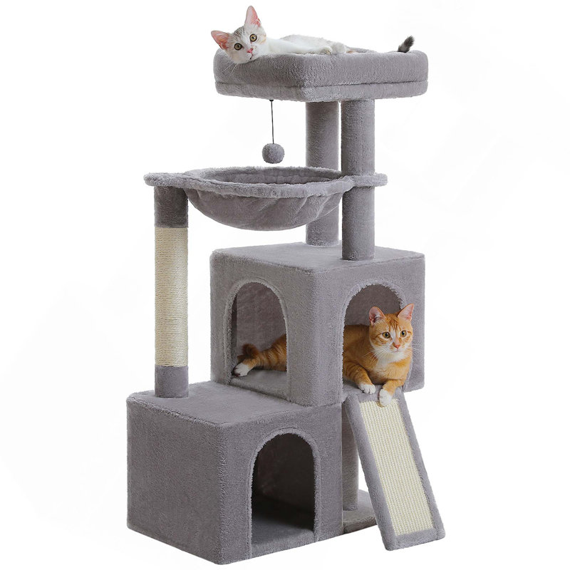 Mini arbre à chat confortable avec hamac pour que les petits et moyens chats puissent se reposer et jouer