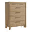 Commode 6 tiroirs brun clair