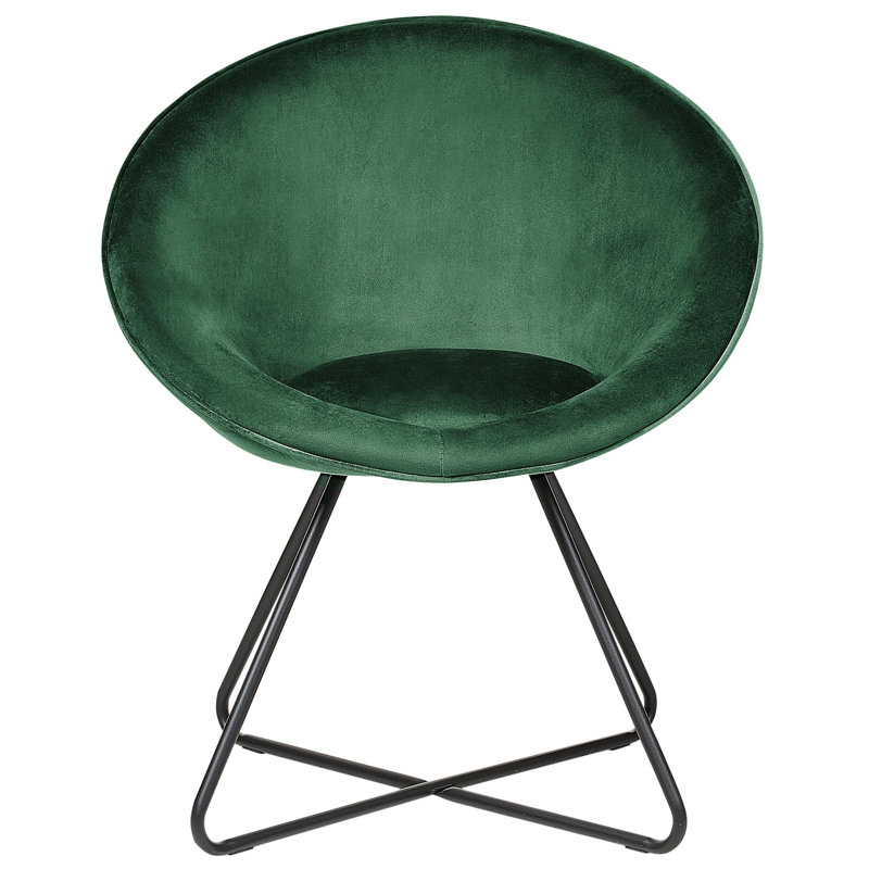 Abigaelle Upholstered Accent Chair, Black/Green