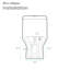 Toilette carrée une pièce à double chasse 1,12 / 1,6 GPF Carre