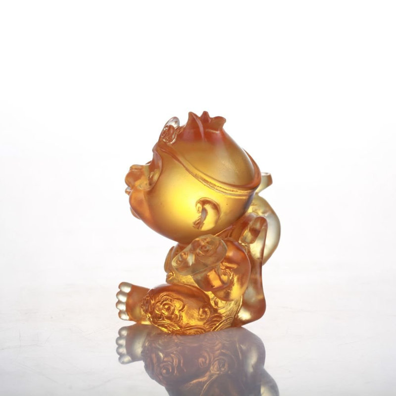 LIULI Crystal, Zodiac Figurine, Year of the Monkey | The Great Heavenly Sage