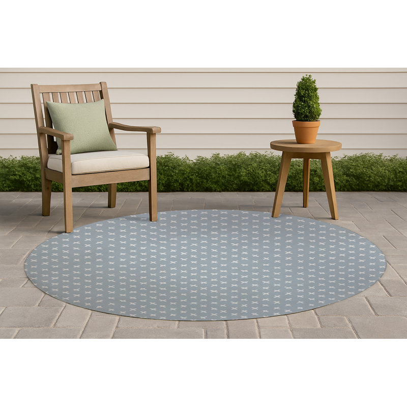 Tapis d'extérieur antidérapant Criss Cross, Rond 5 pi