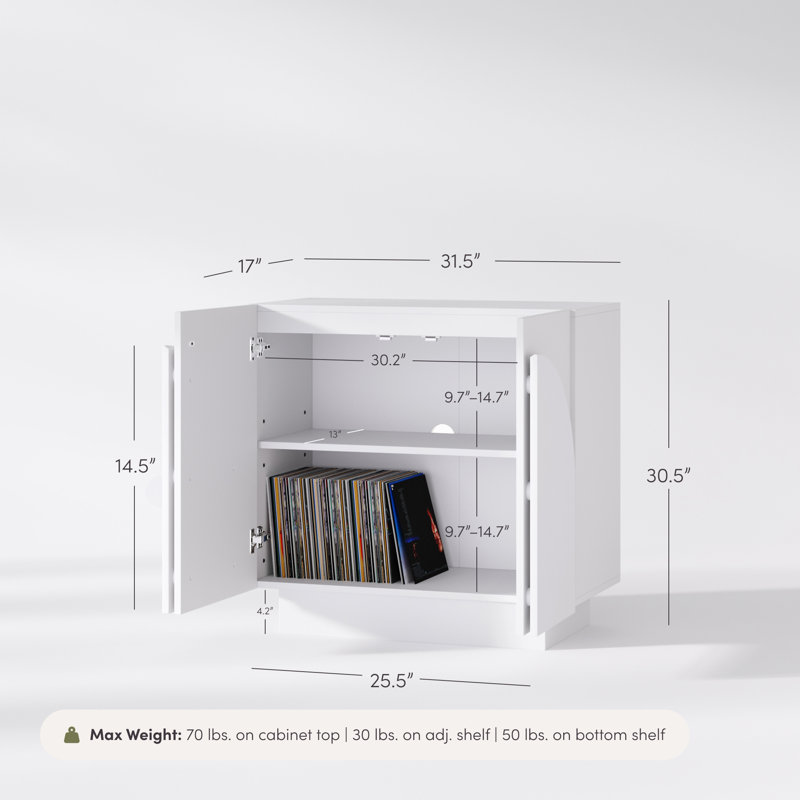 Armoire de rangement Mid Mid Century, Blanc