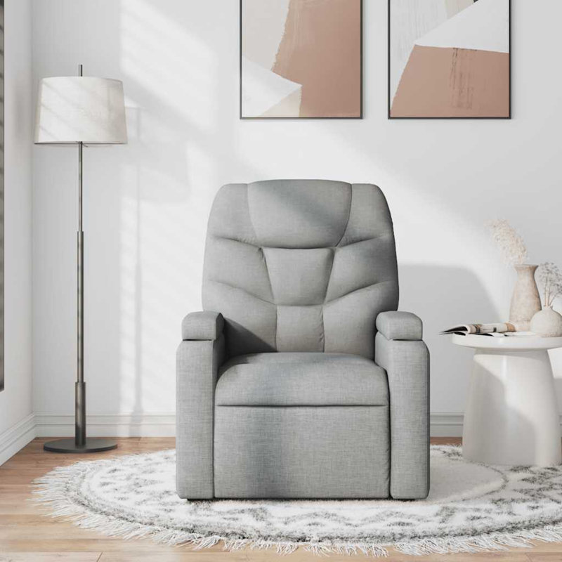 Fauteuil de massage inclinable gris clair, Gris clair