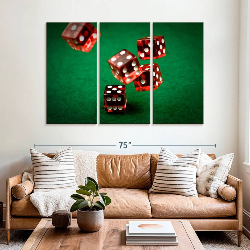 Senne Roll The Red Dice, 42" H x 65" W
