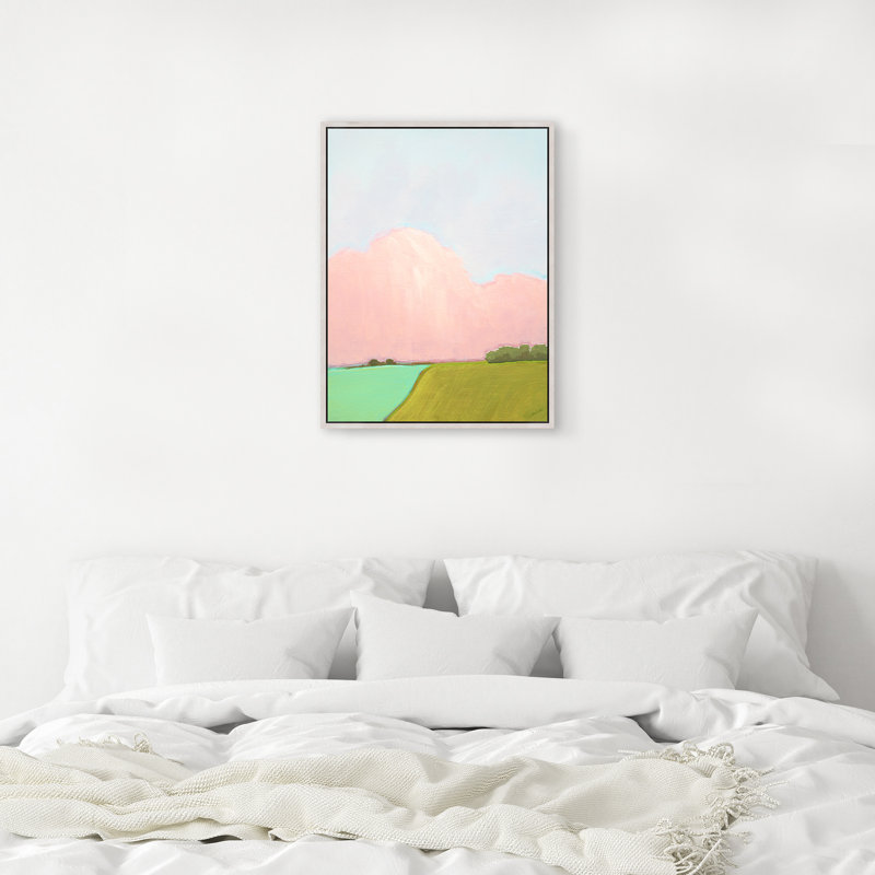 Wine Country in June, No, White Floater Frame Canvas