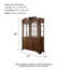 Buffet rétro en bois massif avec portes d'armoire en verre trempé et six tiroirs