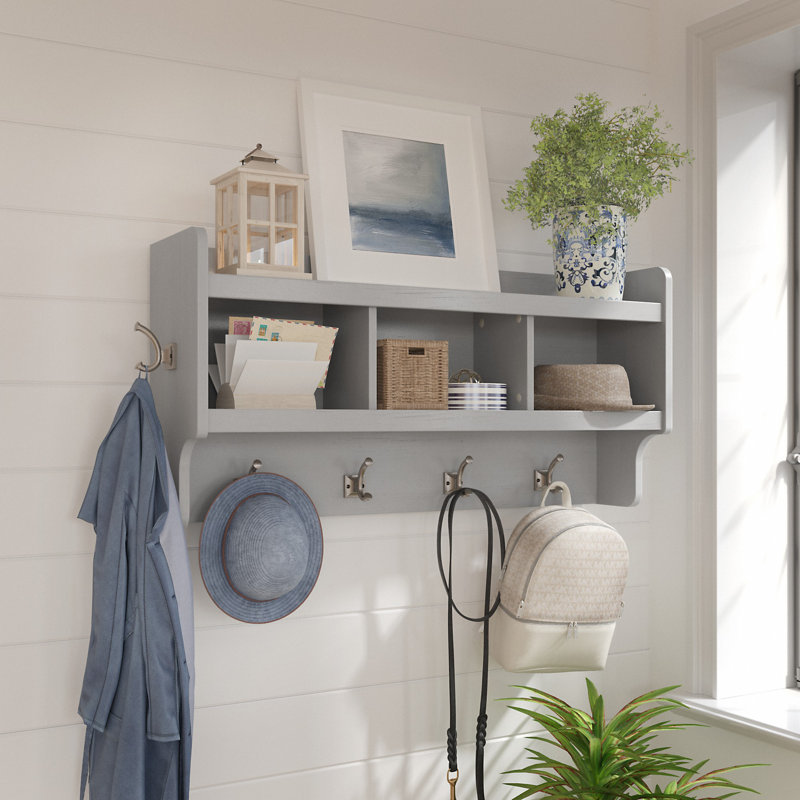 Arulappu Wall 6 - Hook Wall Mounted Coat Rack, Cape Cod Gray