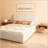 Lucas Tall Headboard Upholstered Bed with 52 Inch High Headboard, Elegant Simplicity, No Box Spring Needed, Easy Assembly, King Size, Textured Ivory Canvas-854969350