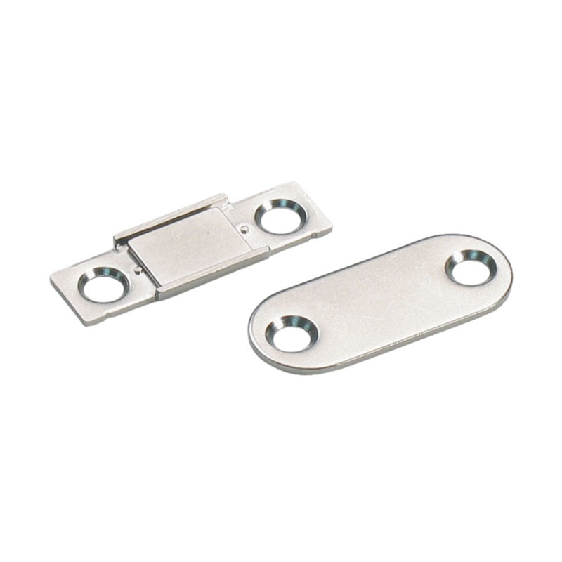 Sugatsune Ultra Thin Magnetic Catch With Strike Plate - MC-YN001P, Nickel Finish