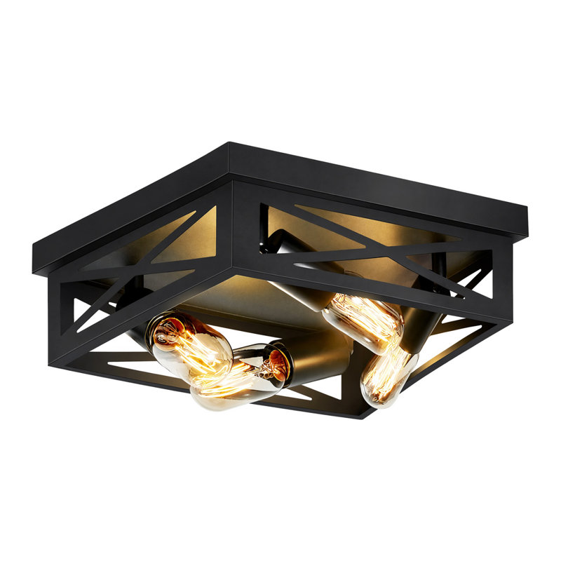 Lot de 2 plafonniers carrés encastrés à 4 lumières