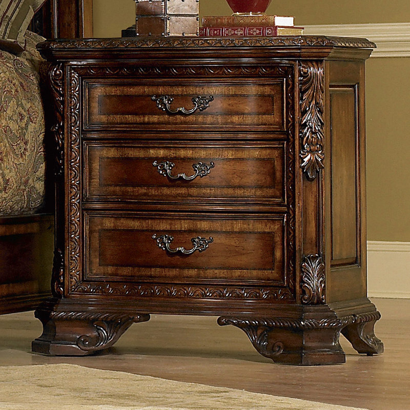 Old World 3 - Drawer Nightstand