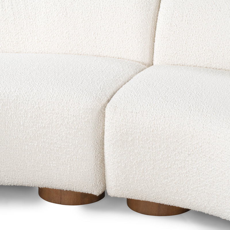 Octavia 2 - Piece Upholstered Corner Sectional, Ivory 