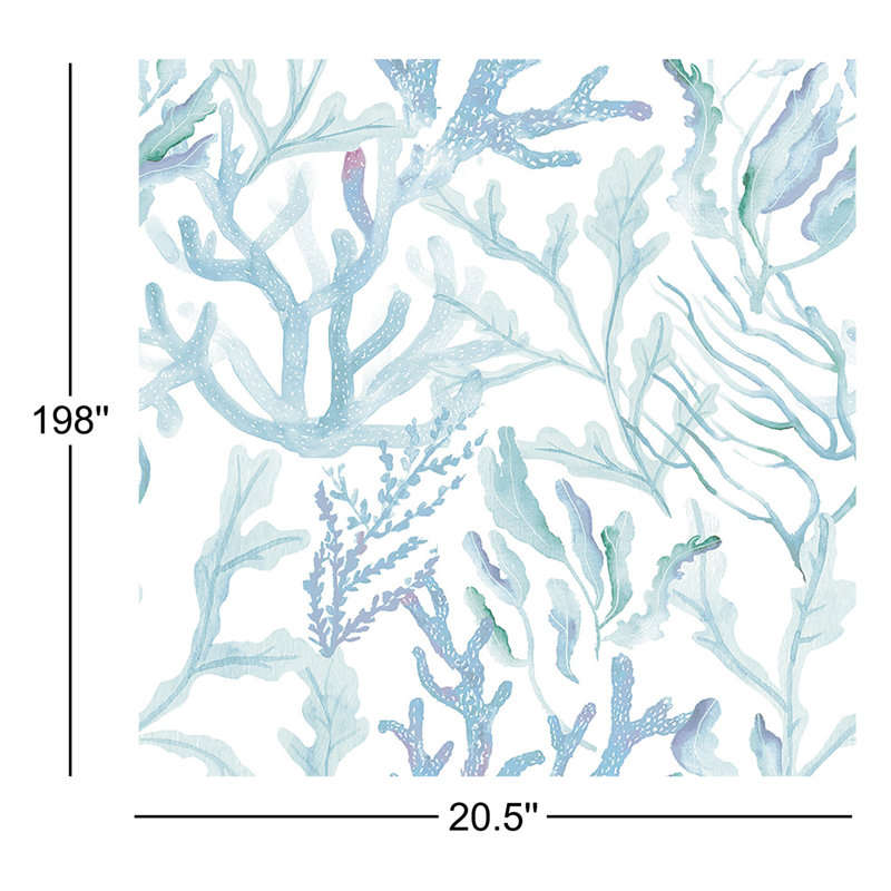 Papier peint adhésif Coral Reef, Bleu