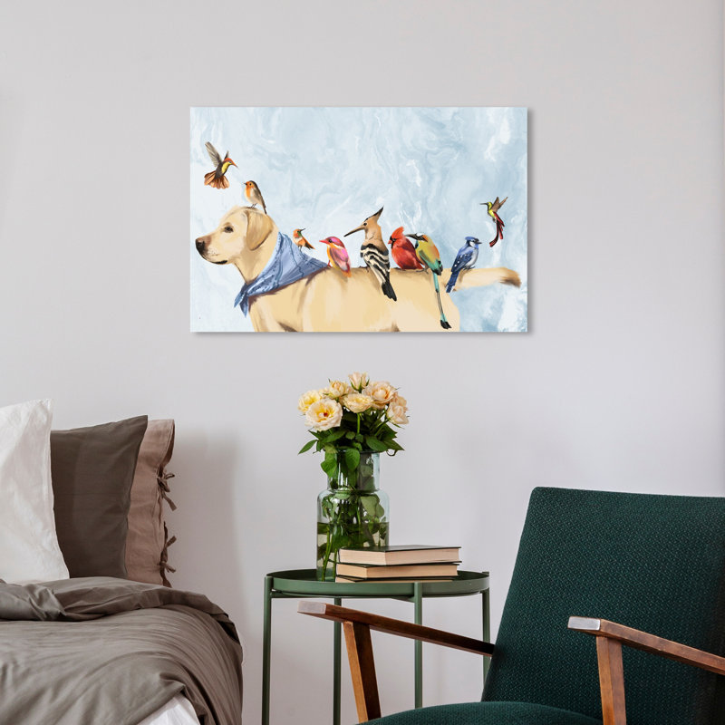 Oliver Gal " Animals Out In The Field, Modern & Contemporary Brown " by Oliver Gal, Wrapped Canvas, 16" H x 24" W x 1.5" D