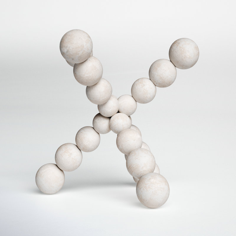 Page Abstract Figurines & Sculptures, 9" H x 9" W x 9" D, White