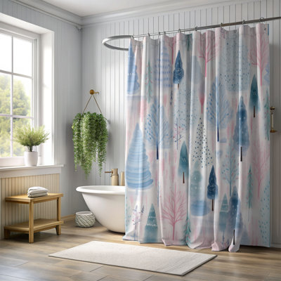Rideau de douche Pink Thicket - Premium