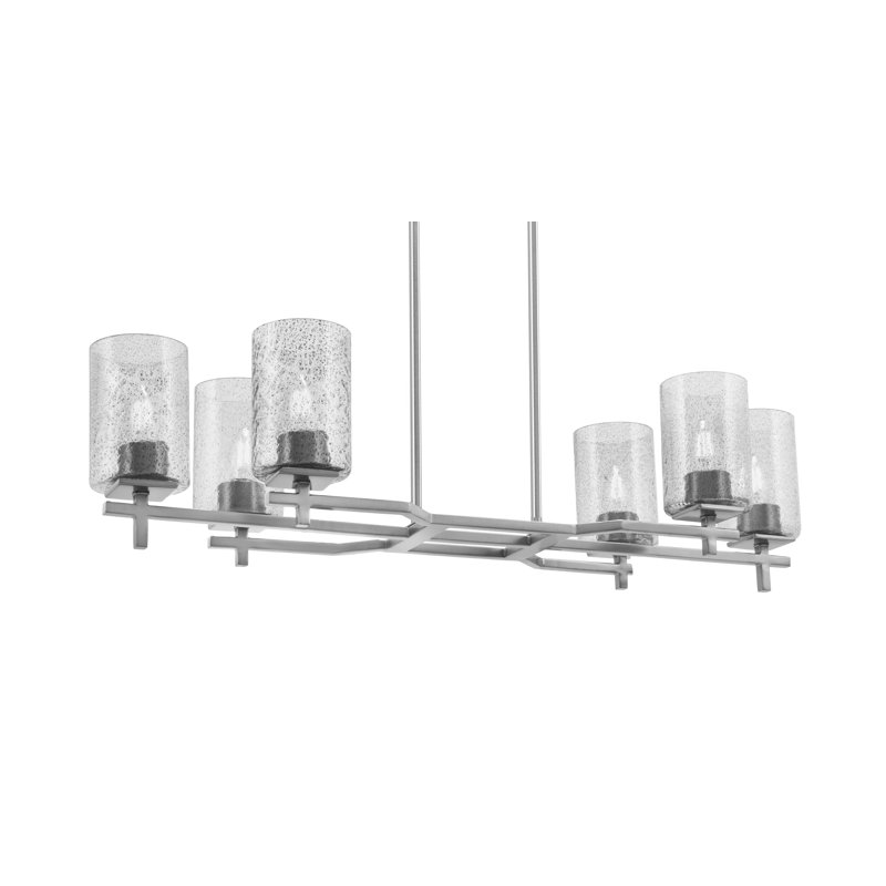 Luminaire pour îlot de cuisine 6 lumières Headland, Nickel