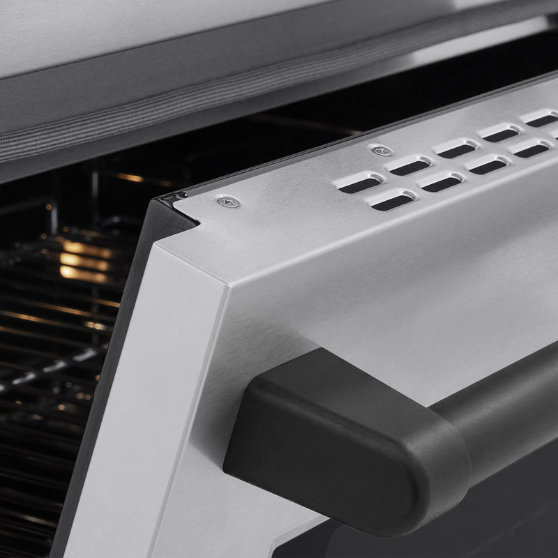 ZLINE Autograph 36 in. Paramount Induction Range with 5 Element Cooktop & Champagne Bronze Accents, Matte Black