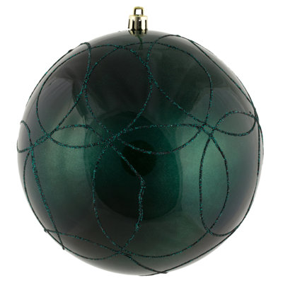 Ornement boule bonbon avec cercle scintillant