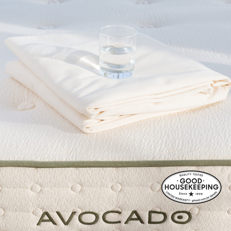 Protège-matelas organique imperméable, 17", Lit simple