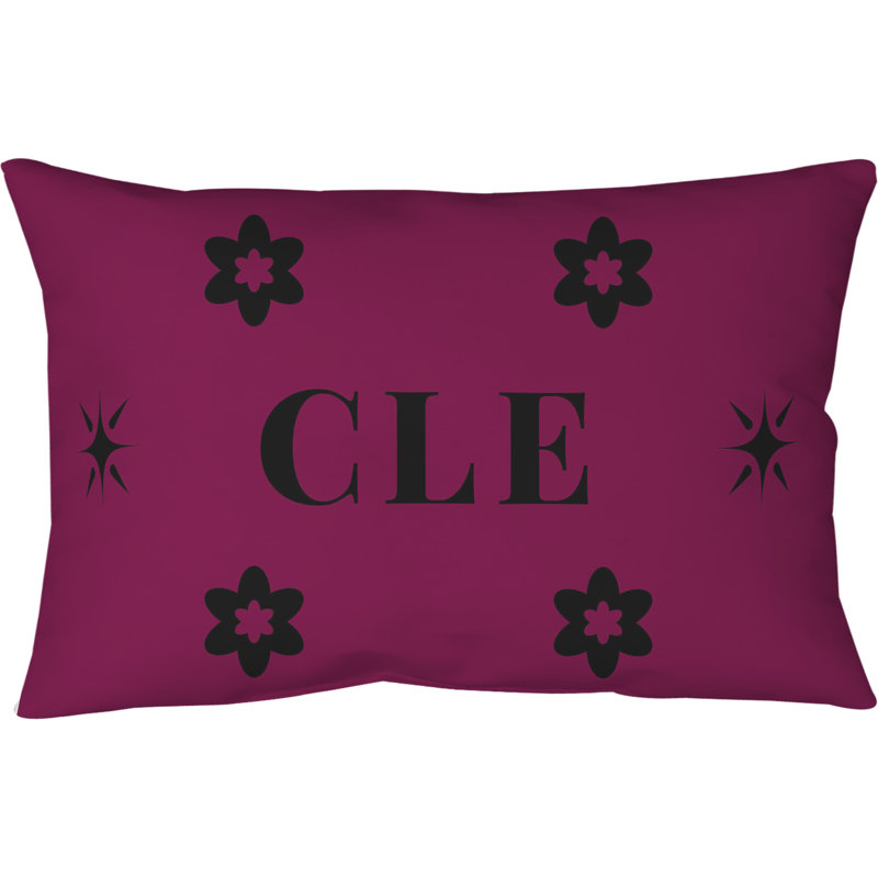 Oreiller Cleveland Basketball , Oreiller en sergé de polyester, Vin noir Cleveland Basketball Couleurs