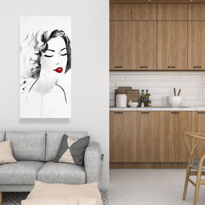 Watercolor Woman - Figurative Office Canvas for Home Decor