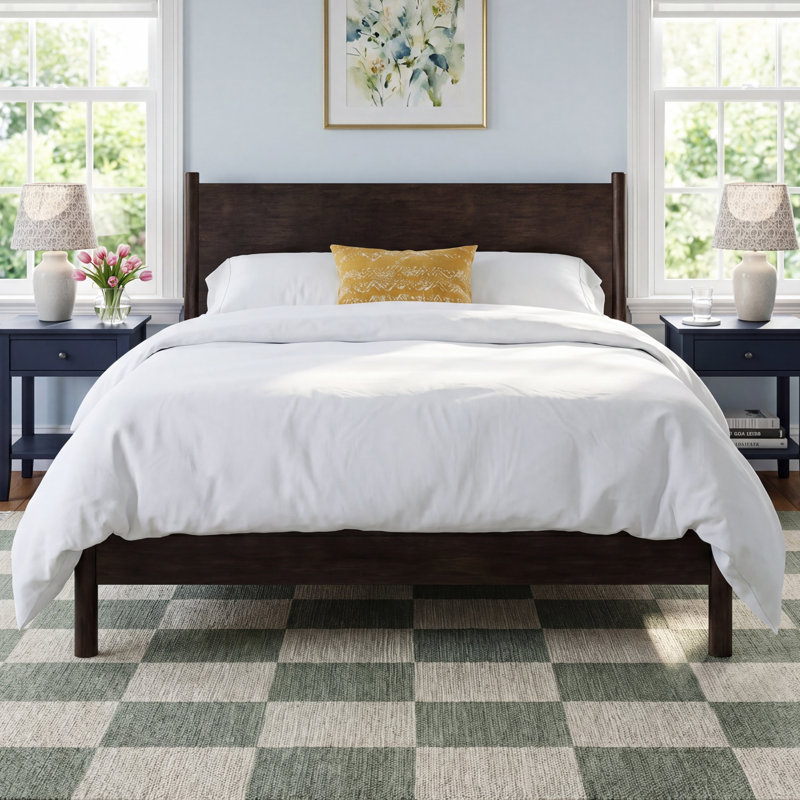 Hall Panel Bed, Queen, Dark Brown