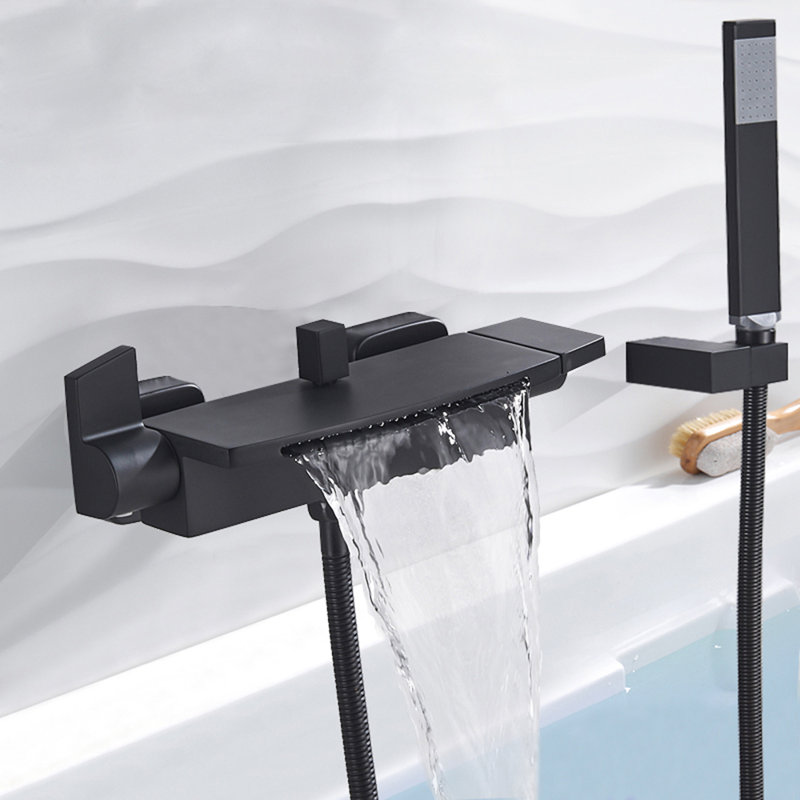 Shantel 2 Handle Wall Waterfall Faucet Bath Filler with Diverter