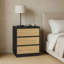 Table de chevet 23,6 po avec 3 tiroirs - Table de chevet moderne