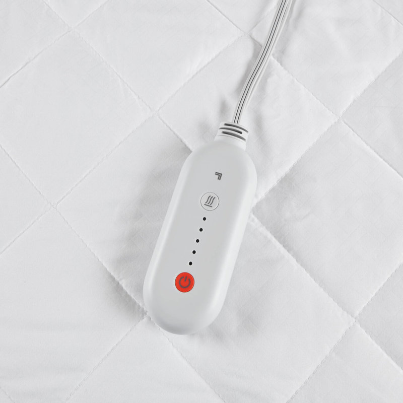 1 couvre-matelas chauffant blanc, Lit simple
