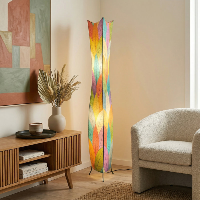 Lampe sur pied 72 po Arbutus, Vert / naturel / bleu de mer