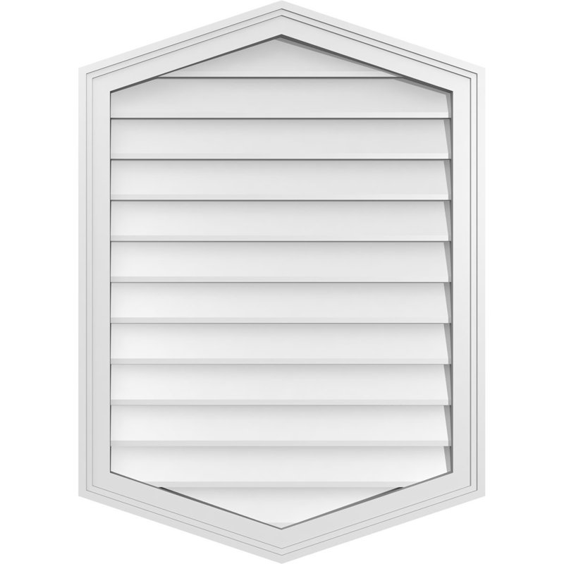 Ventilé vertical à pignon vertical 4/12 po, H 36 po x l 26 po x P 1,5 po