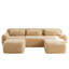 Canapé d'angle 3 places en forme de U, couleur kaki, sans structure, mousse haute résilience 32D, design antidérapant, combinaison, assise profonde, tissu, aucun assemblage requis pour un confort optimal dans votre maison. Modulaire, couleur kaki, fond en mousse haute densité, chambre à coucher.