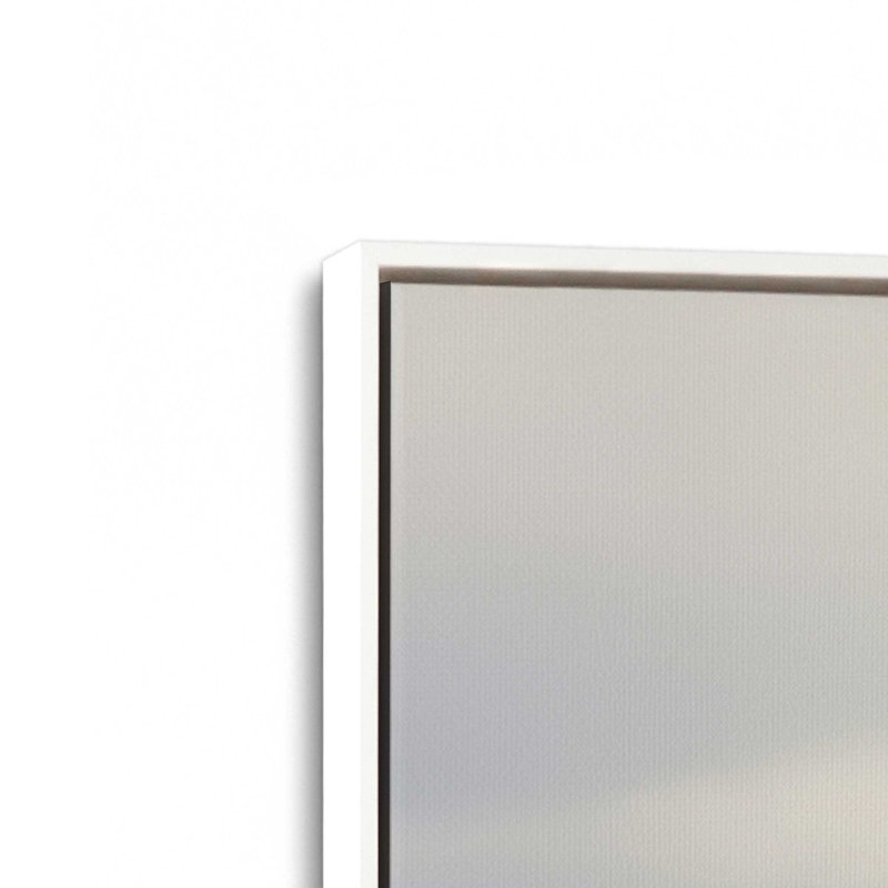 Impression sur toile Misty Shores, H 8,75 po x l 12,75 po x P 1,75 po, Cadre flottant blanc opaque