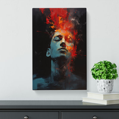 Male Gestural Art - Wrapped Canvas