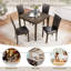 Ensemble de salle à manger Rustic Farmhouse - Table à bord courbé avec sièges rembourrés